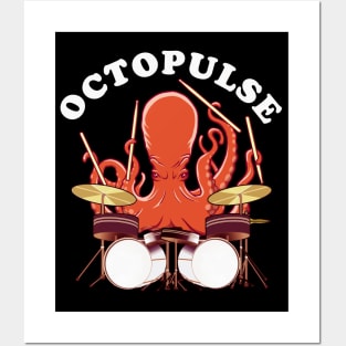 Octopulse | Octopus Drummer Posters and Art